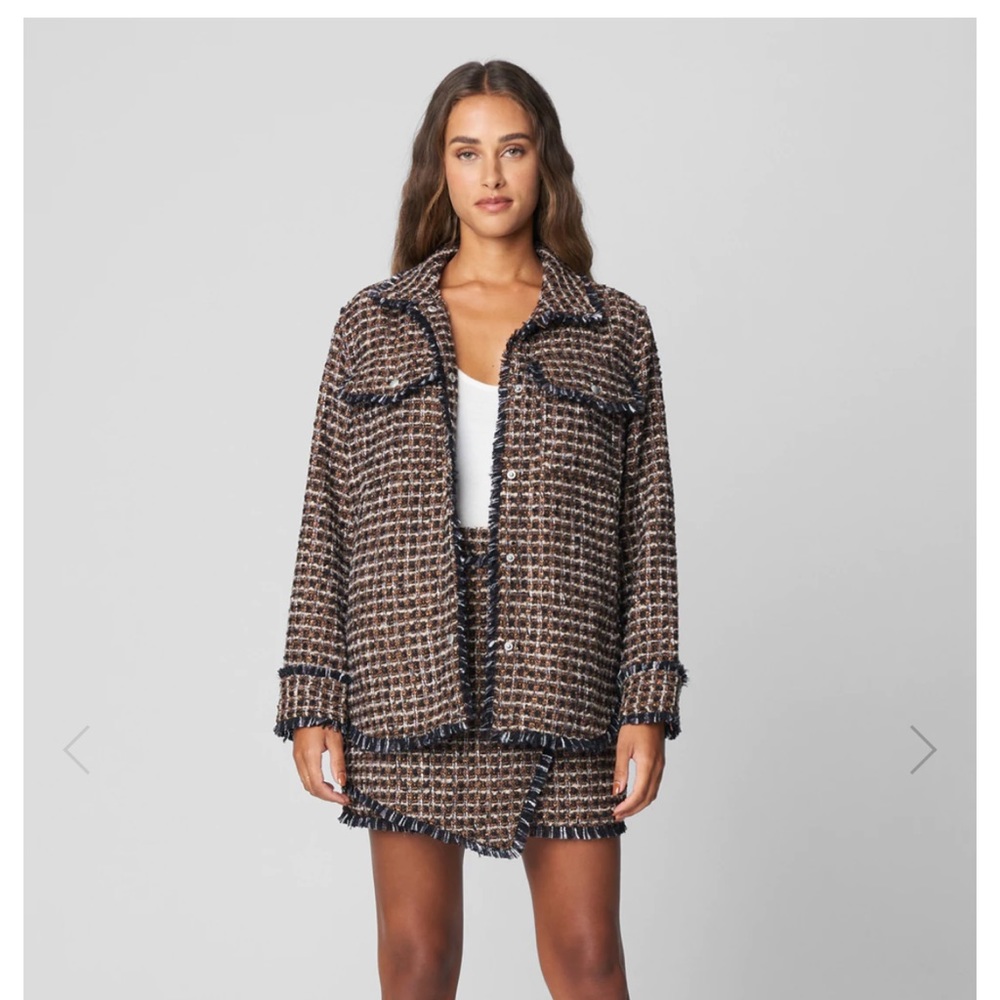 COPY - Blank NYC Retrograde Shacket and Skirt